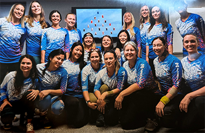 Post Operative patient helps to set world record Womens team jump
                